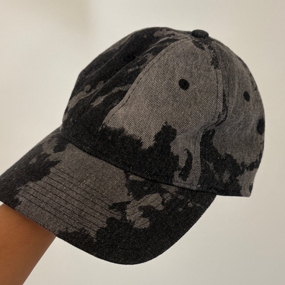Tan Black and Gray Tie-Dye Cap